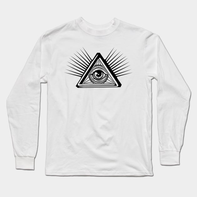 All Seeing Eye Long Sleeve T-Shirt by Kopirin